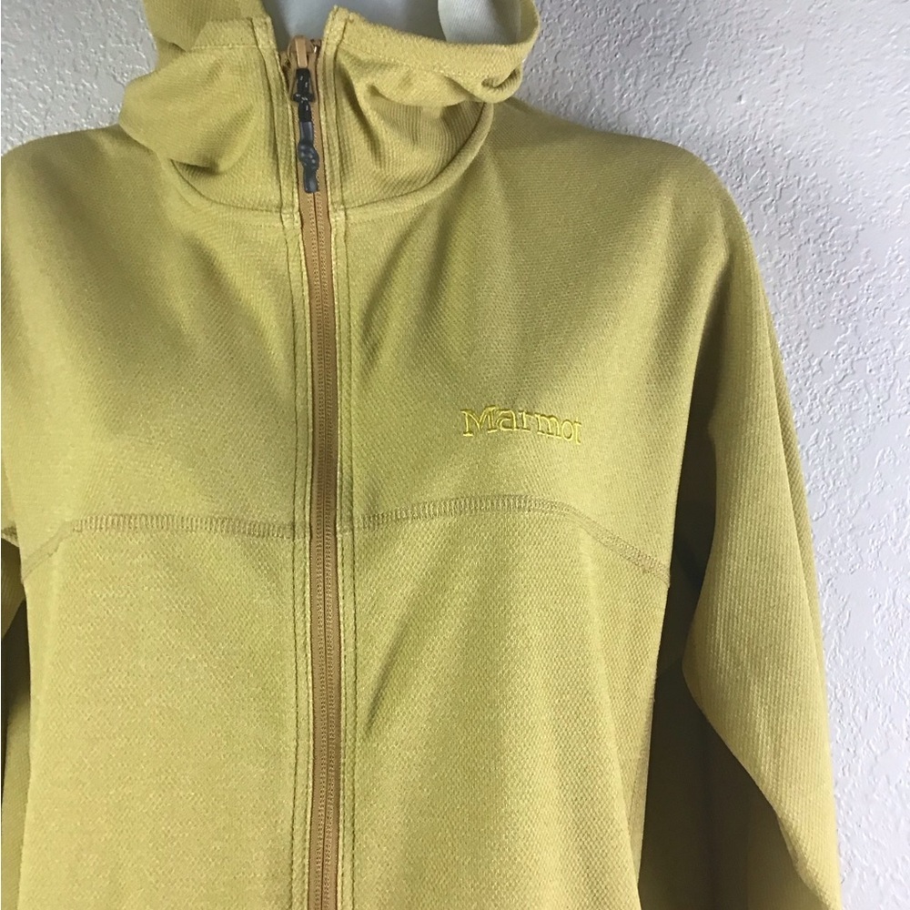 Marmot Zip Front Hoodie Mustard Yellow Men’s Size Large - Picture 3 of 10